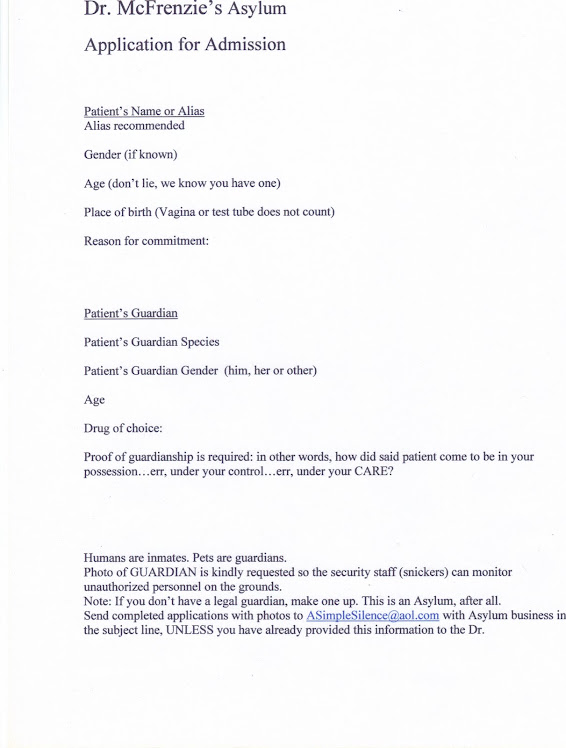 Asylum Admission Application