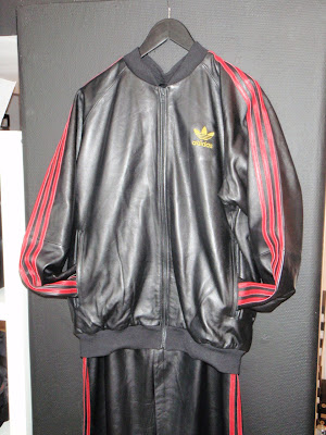 leather adidas suit