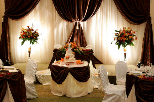 Brown Wedding Reception Decorations