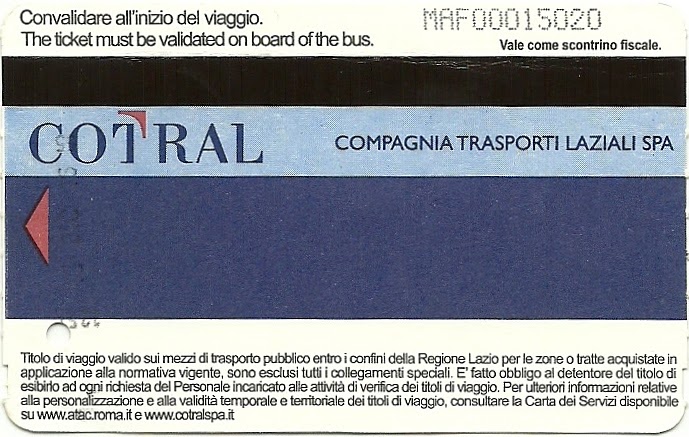 The traveler's drawer: COTRAL (Compagnia Trasporti Laziali). Una corsa