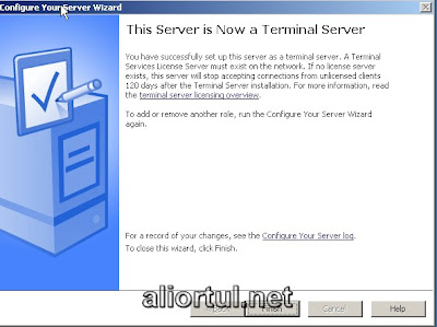 Terminal server kuruldu