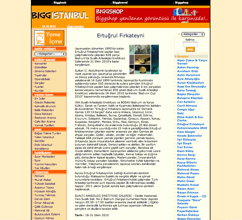 BIGG ISTANBUL SANAT HABERLERİ