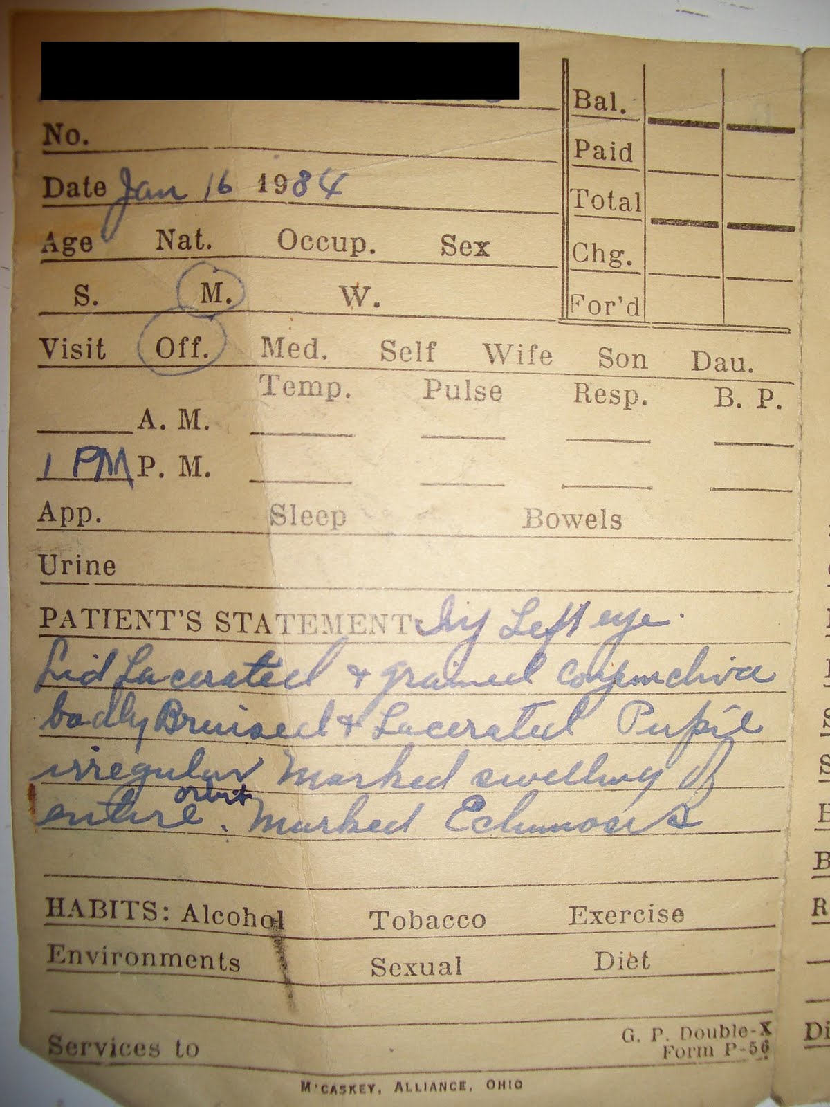 Health Care Law Blog A 1930 Medical Record