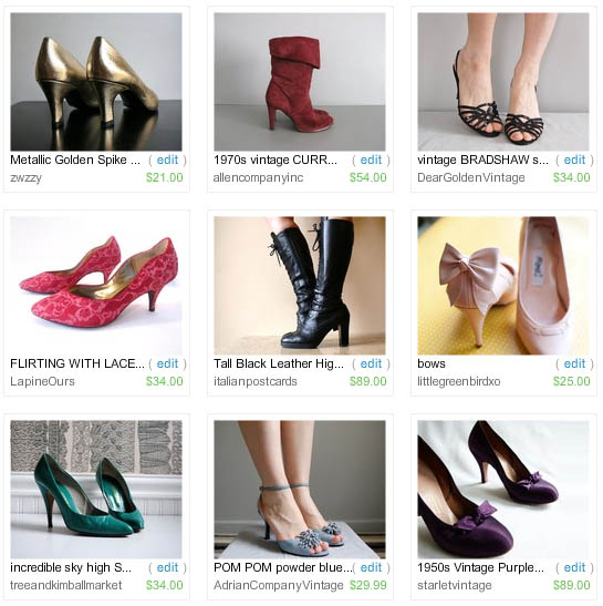 MeganEilise: Tied Together: Vintage Heels