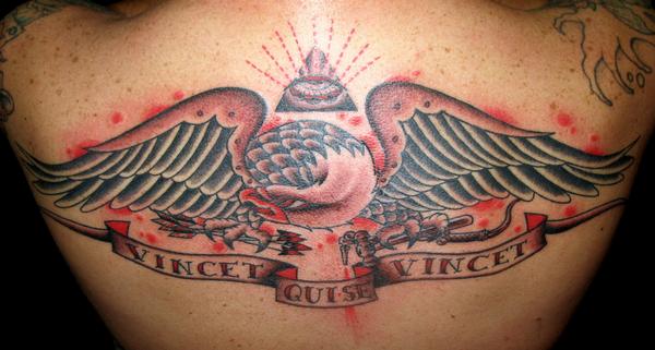 Eagle Back Piece Tattoo Art