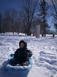 Patricio gozando del invierno de Montreal
