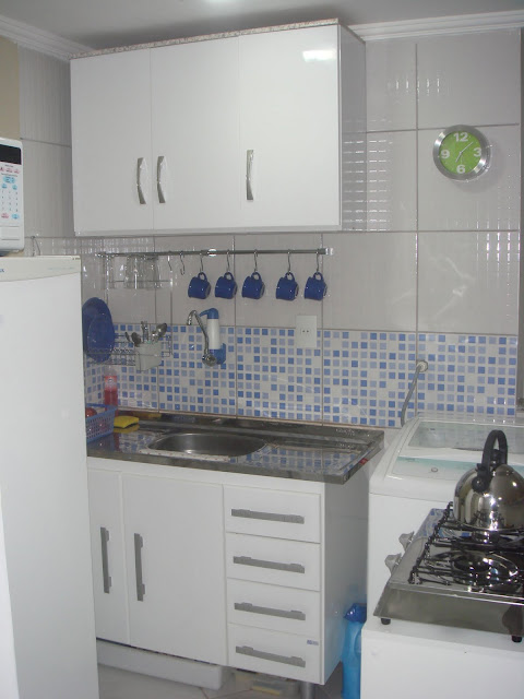 Kitnet linda do Leitor do Blog. Antes e Depois da Decoração. Blog Achados de Decoração