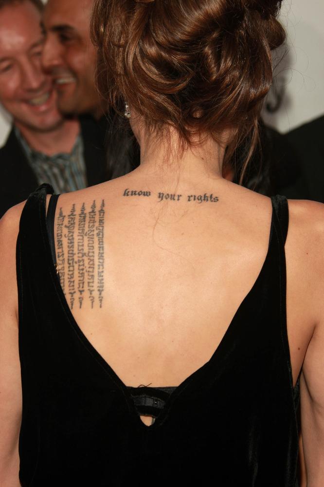 angelina jolie in wanted tattoos
