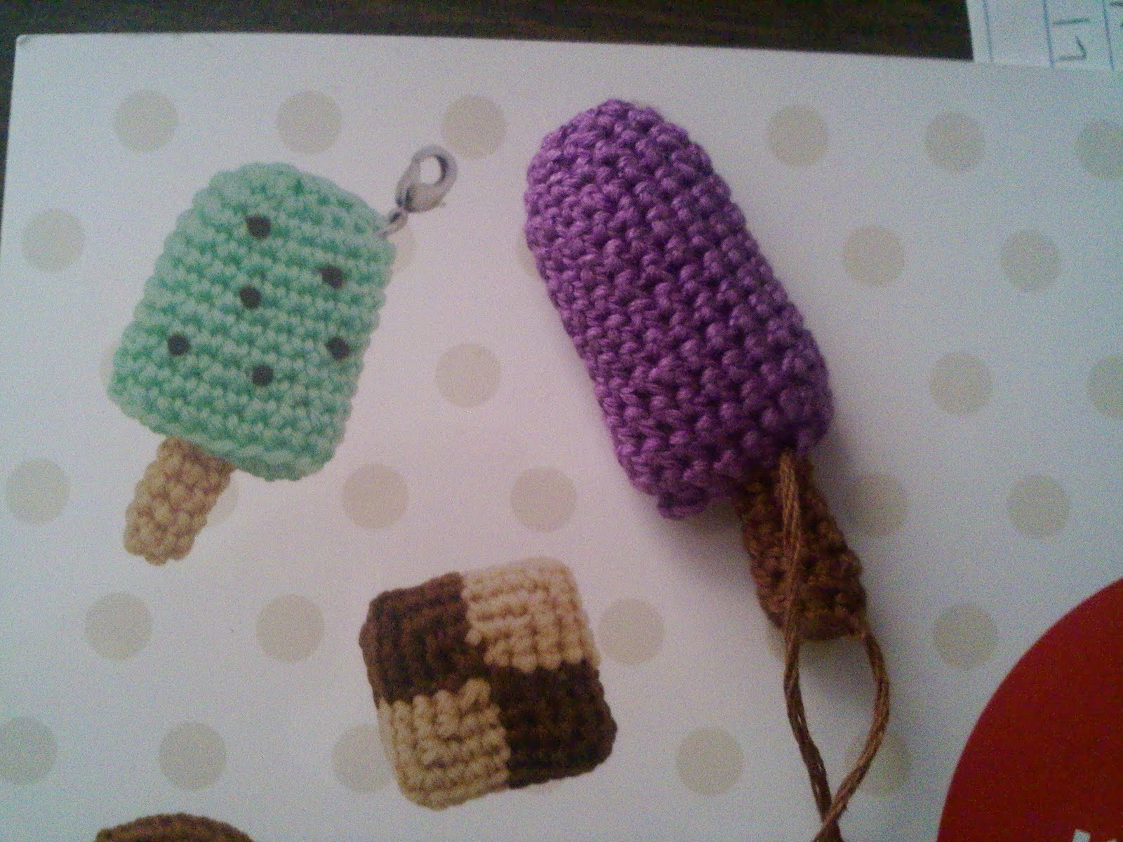 Crafty and All That Crochet Popsicle with Embroidery Floss