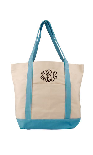 BELLAlicious Boutique: Personalized Large Canvas Tote Bag ~ Reese ...