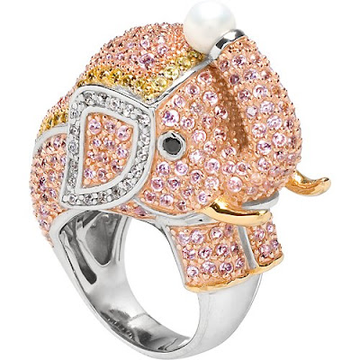 Pink Elephant Cocktail Ring