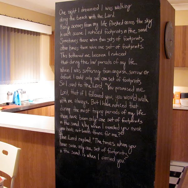 dear musketeer: blackboard footprints poem