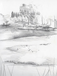lake lakeside sketch pencil ally dear