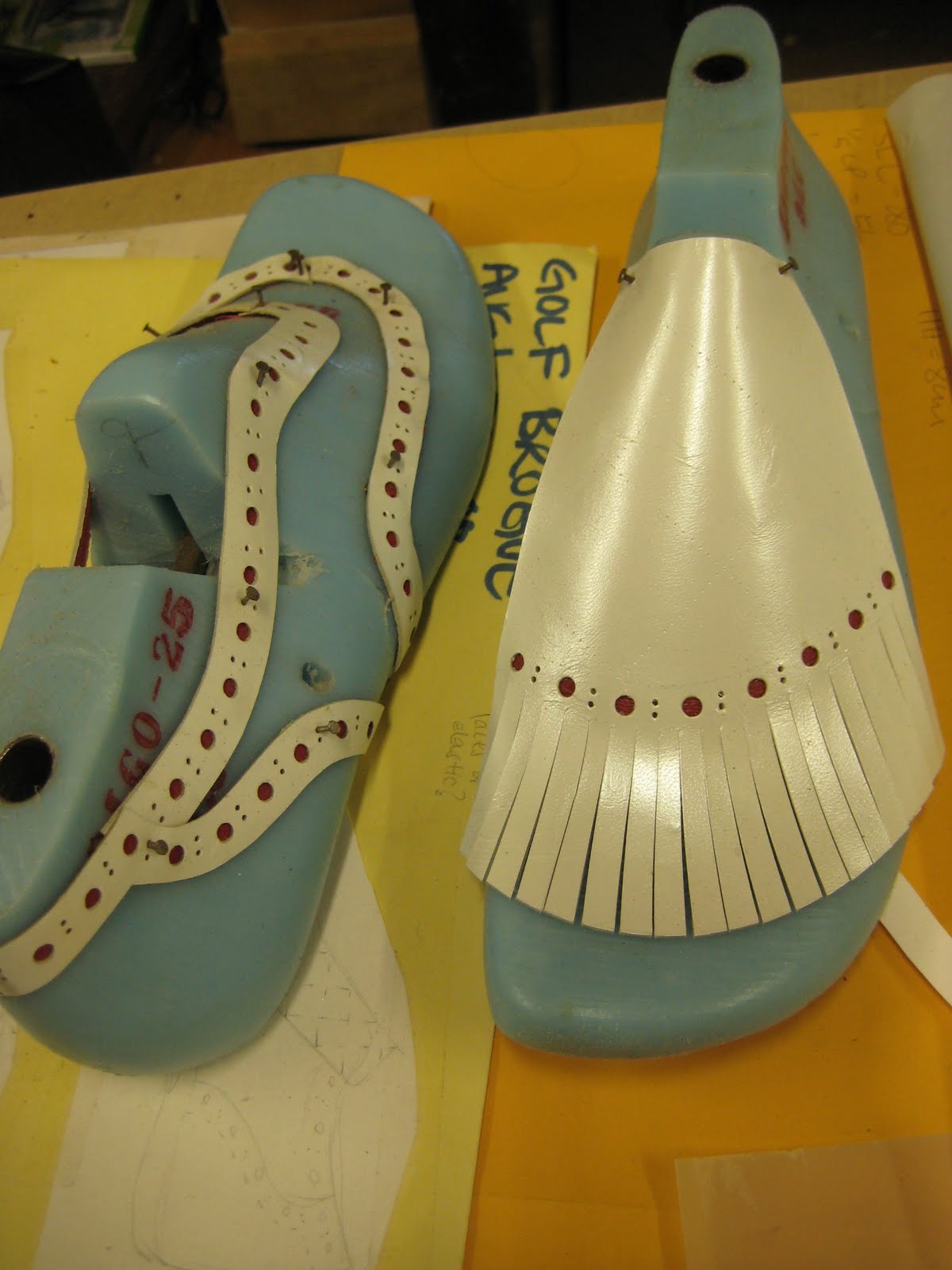 aprons and hammers In the studio