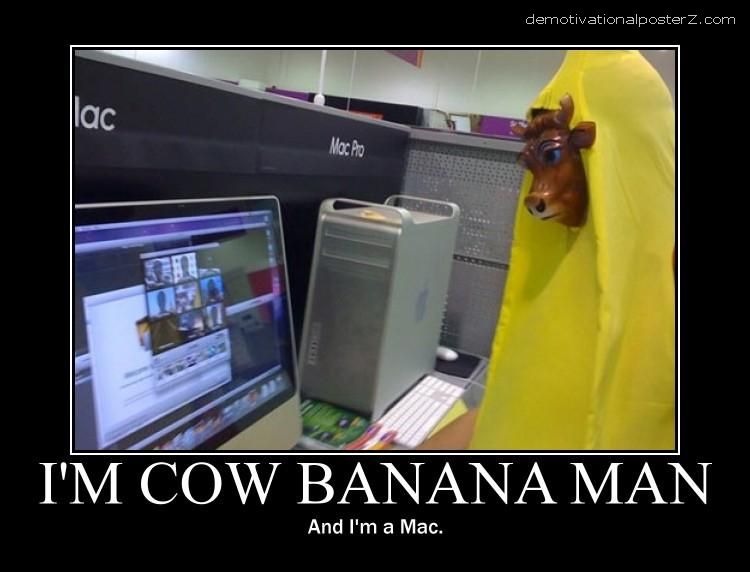 cow banana man