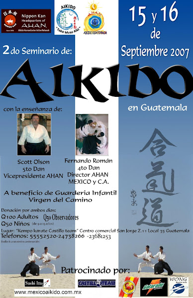 Afiche 2do. Seminario Aikido  AHAN Guatemala