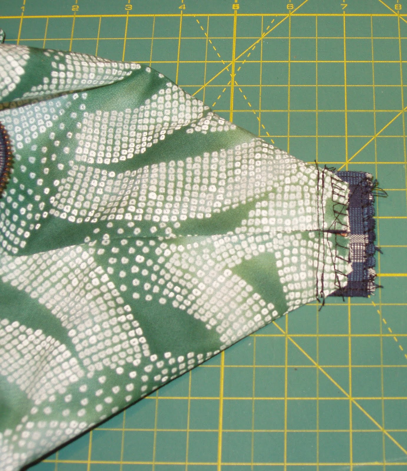 sashiko and other stitching Rice Sack Bag revisited