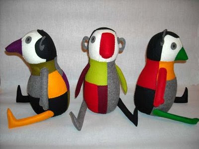 wool felt parrots or birds, Mariela Marabi