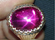 [Kod: ZT79] Cincin "Finest Hot Pinkish-Red Sapphire"; 6-Rays Star; from Ceylon; 12cts