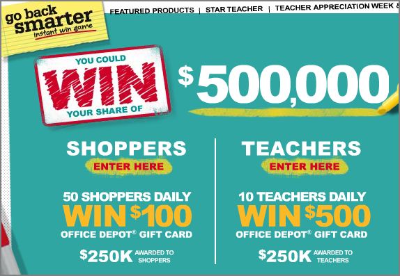 Tres Chic Shoppers Office Depot Instant Win Game!