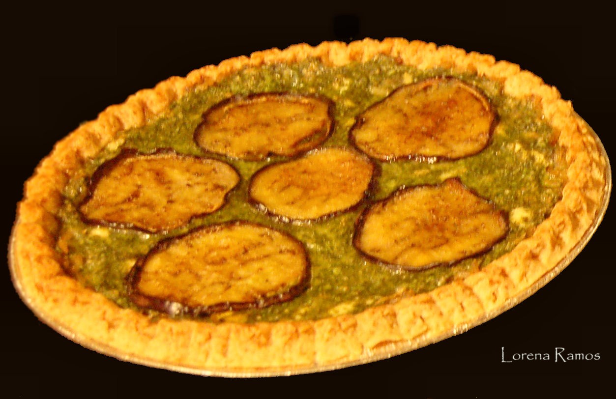 Lorena Ramos Greek eggplant and spinach quiche