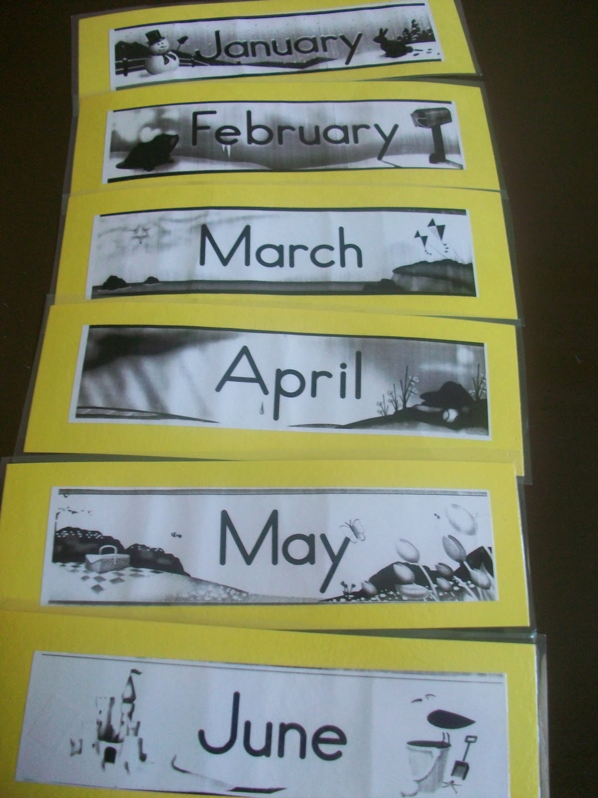 First Grade School Box Months