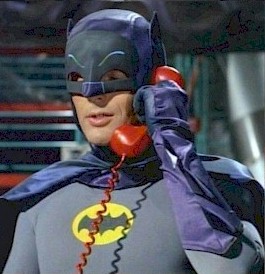 Batman on the phone