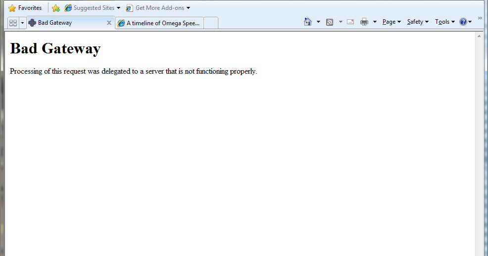 Bad gateway, again!