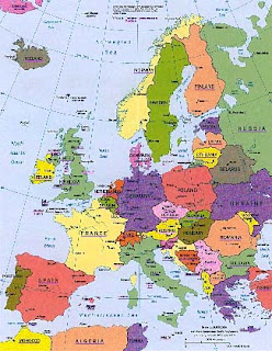 Cruise map of europe