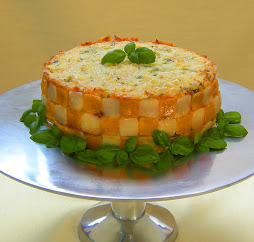 A won ton lasagna cake: click on picture to view