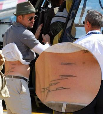 Brad Pitt Celebrity Body Painting