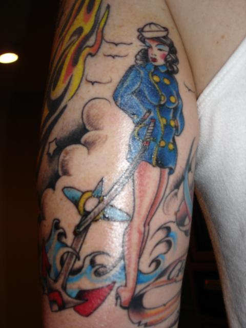 sailor jerry tattoo designs. Colorful sailor jerry tattoo.