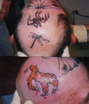 lion head tattoos. horse head tattoo designs
