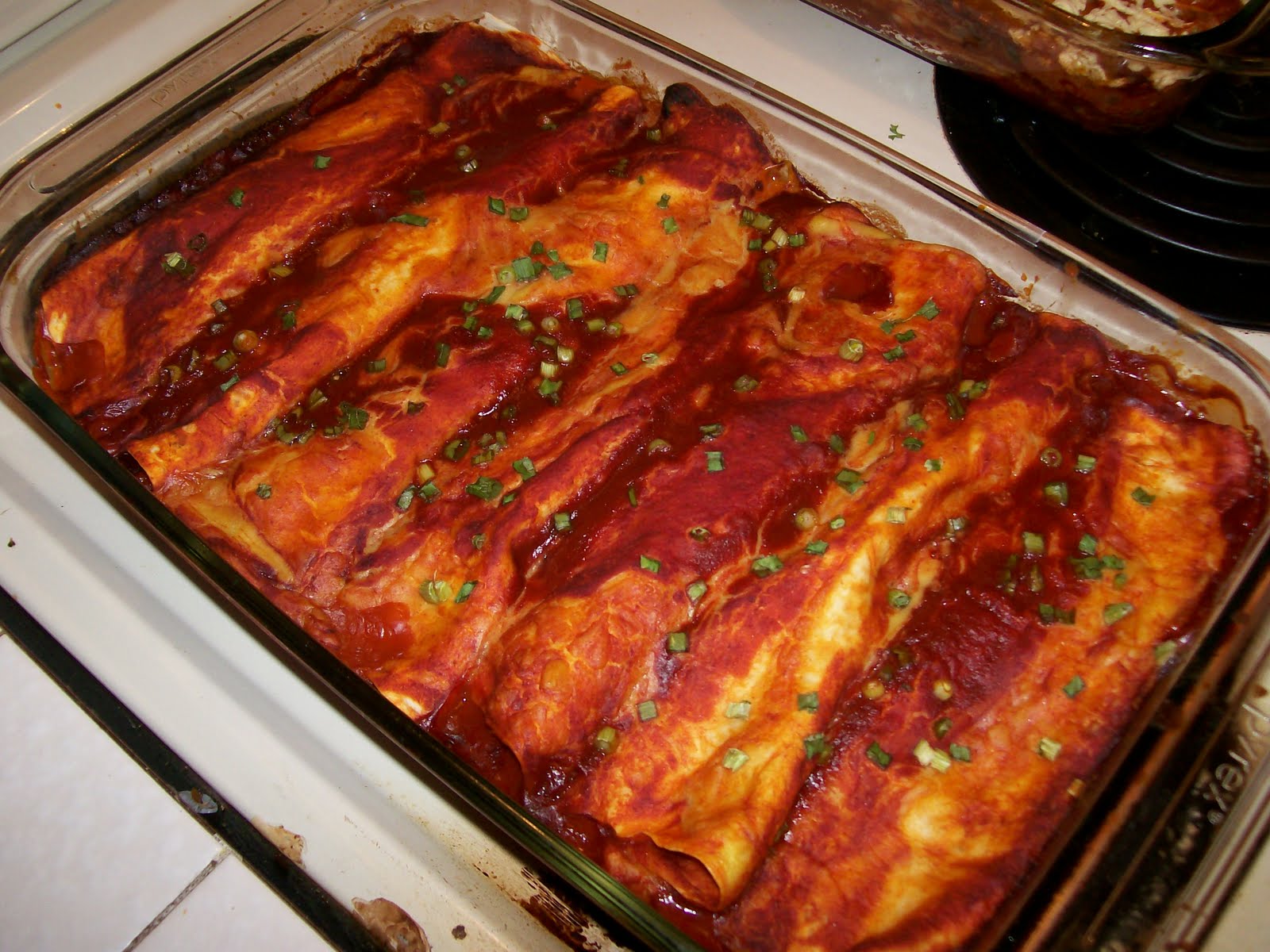 Vegan Luvies Veg's Cheesy Bean and Cheese Enchiladas