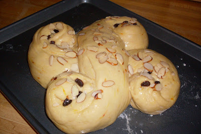 Swedish Saffron Bread, ready to bake.
