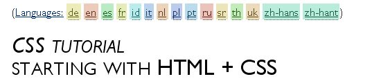 CSS tutorial starting with HTML