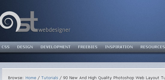 90 New And High Quality Photoshop Web Layout Tutorials