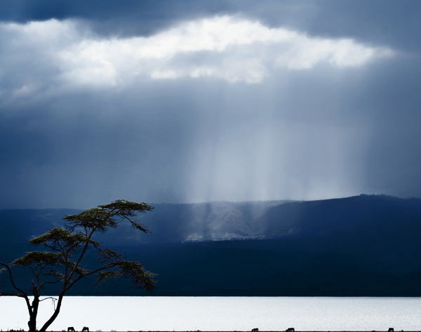 Clouds over lake Naivasha