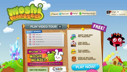 Moshi Monster Flash Website
