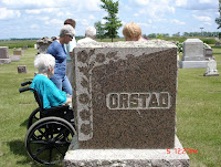 The Orstad monument here is where Marit Gissinger Orstad, Edward's wife, and their child is buried