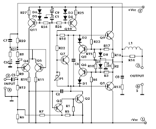 100 Watt Audio Power Amplifier - Another Electronics Circuit Schematics
