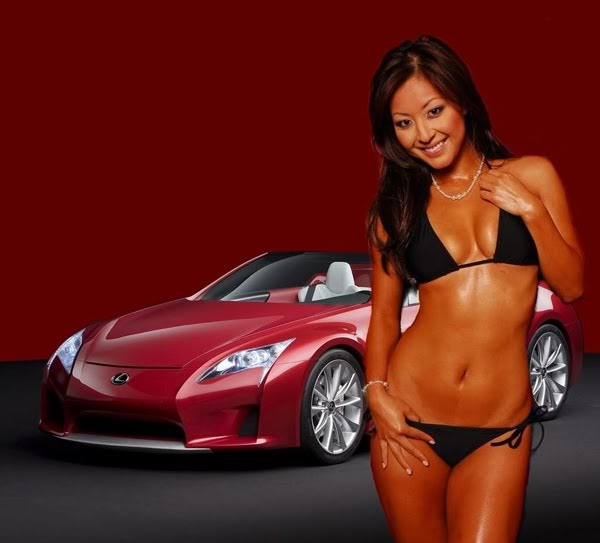 and models Car bikini