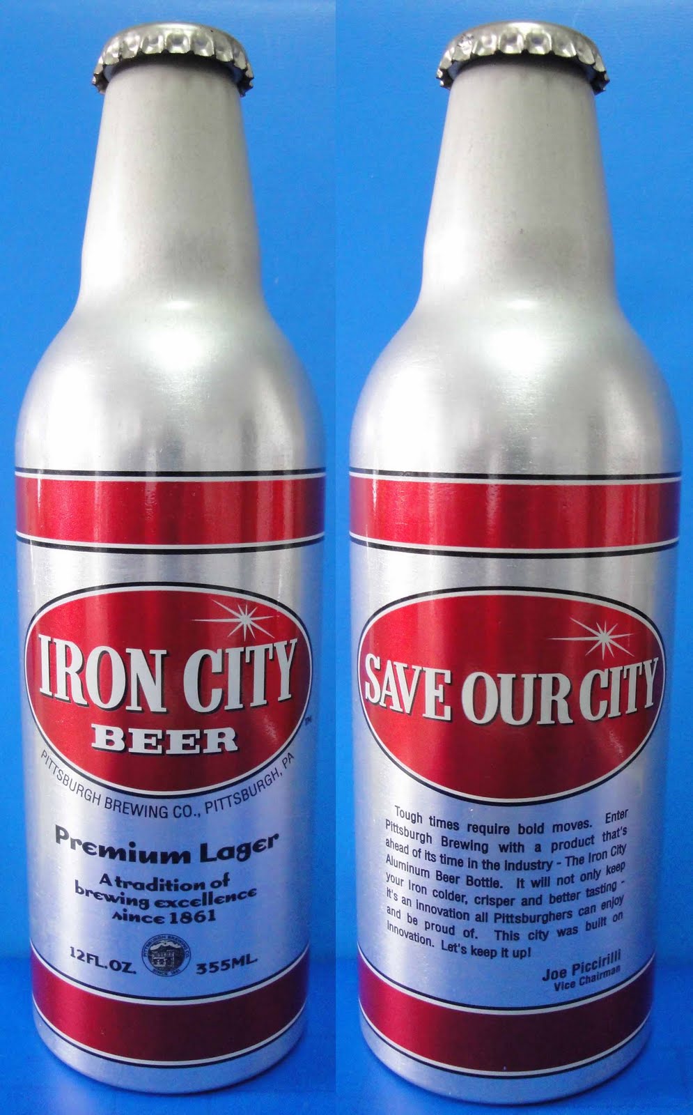 CERVEZA EN BOTELLA DE ALUMINIO MI COLECCIÓN DE CERVEZA EN BOTELLA DE ALUMINIO IRON CITY