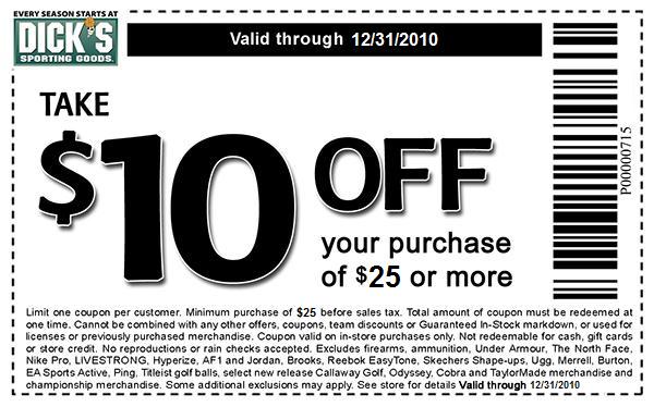 Everything Kiddie Dick s Sporting Goods 10 Off 25 Printable Coupon Everything Kiddie Dick s Sporting Goods 10 Off 25 Printable Coupon