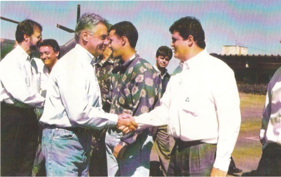 Flávio Madeira Com Fernando Henrique Presidente da República