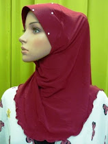 Tudung Lycra Diamond Plain Wavy