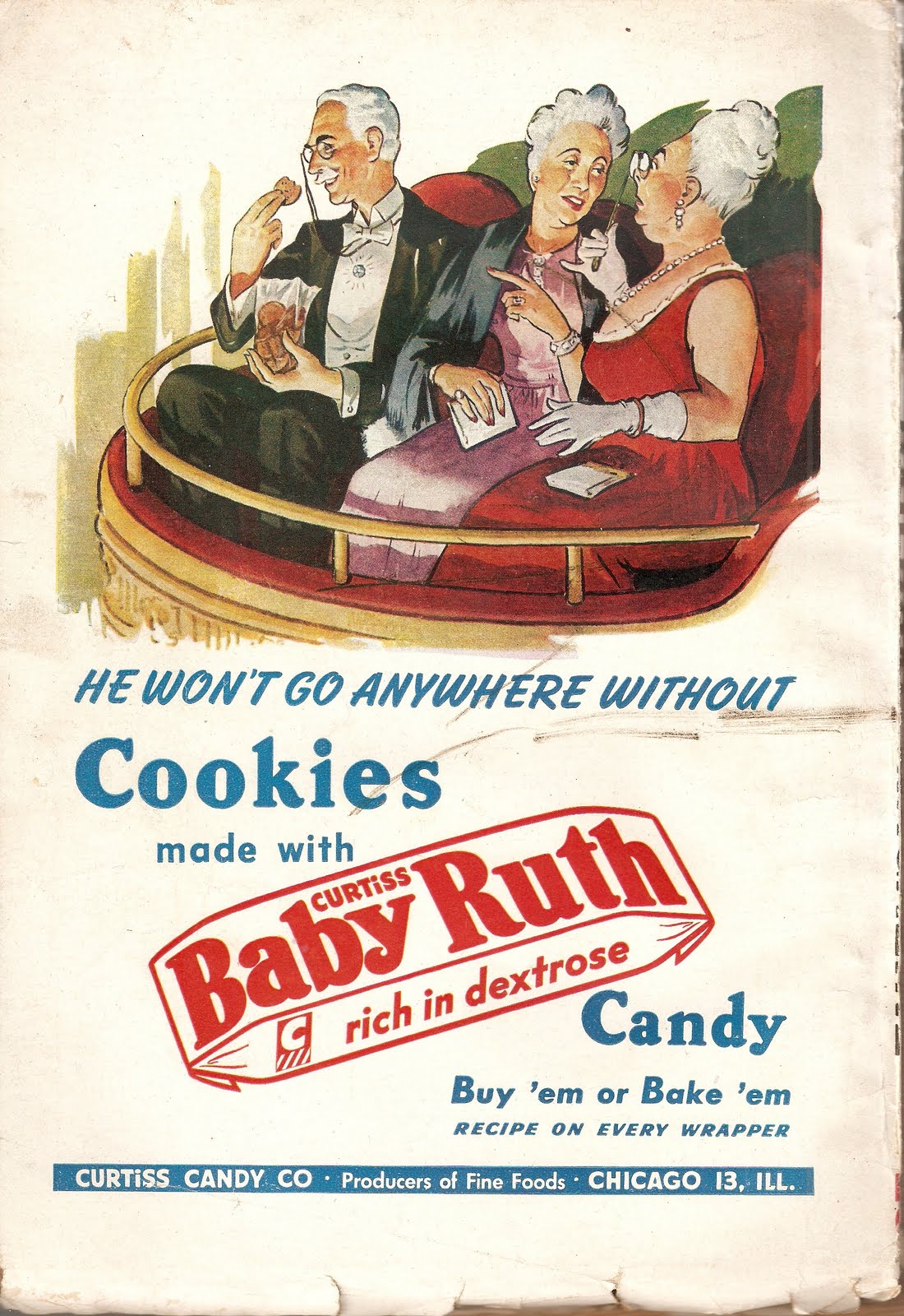 History around Schenectady March, 1947 Baby Ruth Candy Advertisement