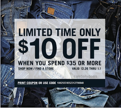 Canadian Daily Deals: American Eagle: $10 Off $35 Purchase Printable ...