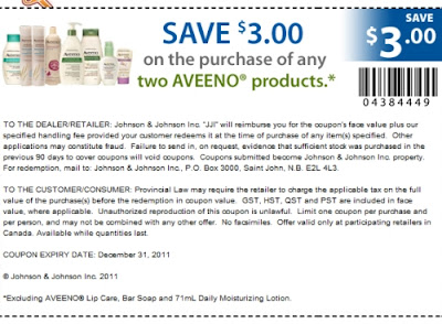 Canadian Each day Offers: Aveeno Canada: Preserve $3 Off 2 Aveeno photograph about Aveeno Coupon Printable identify Canadian Everyday Bargains: Aveeno Canada: Preserve $3 Off 2 Aveeno