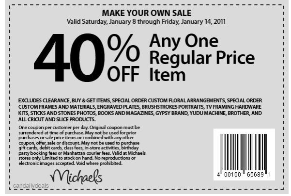 Canadian Daily Deals Michaels 40 Off One Regular Price Item Canadian Daily Deals Michaels 40 Off One Regular Price Item
